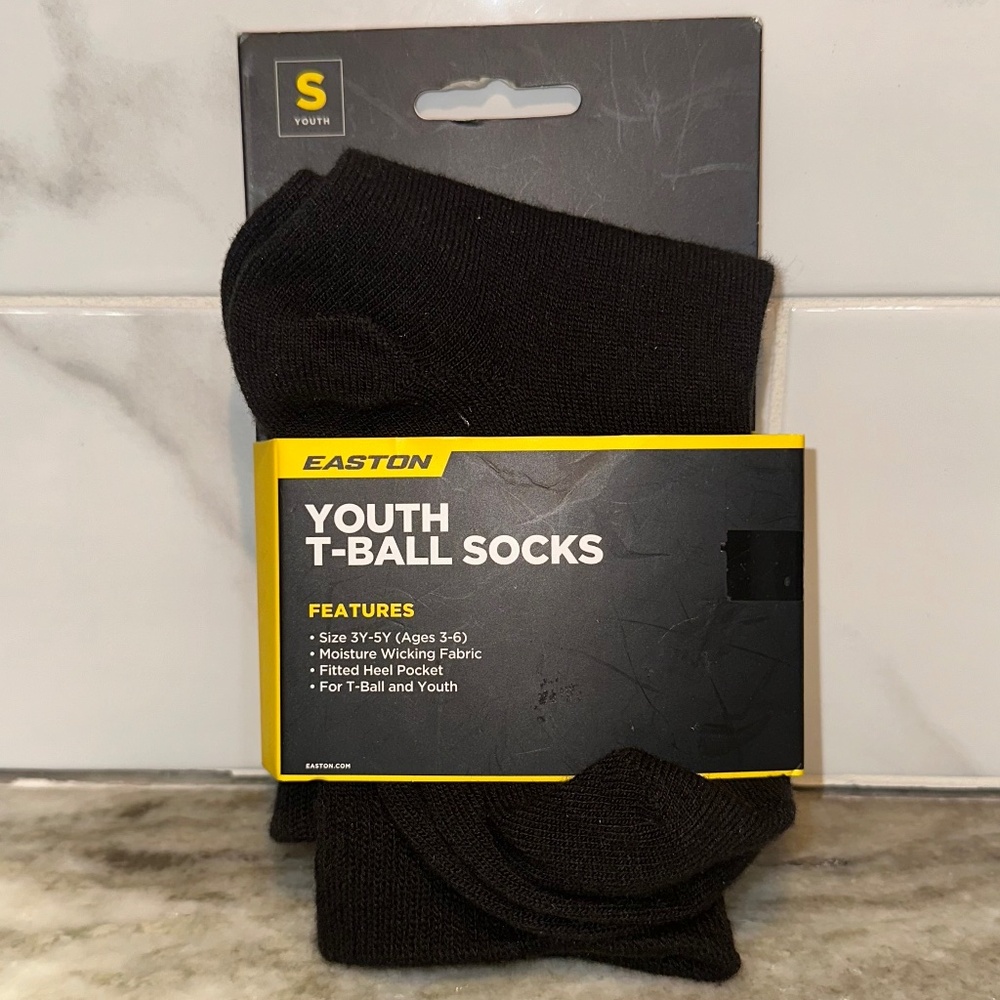 Easton Sports Athletic Moisture Wicking YOUTH T-Ball Unisex Baseball SOCKS Sz S